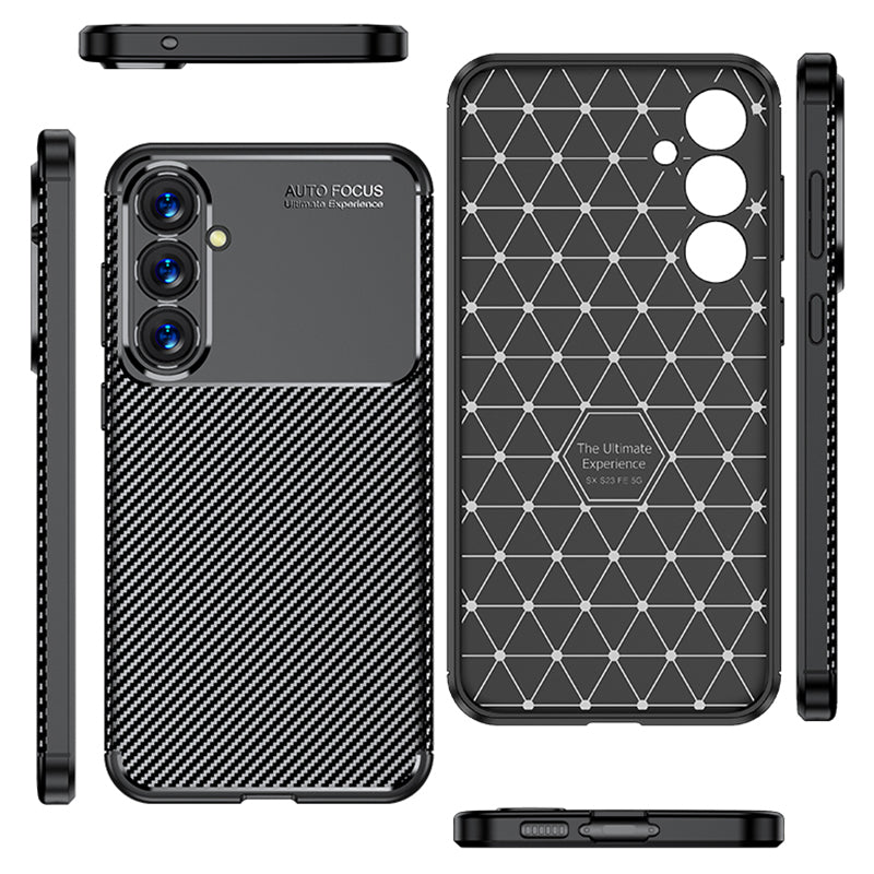 Anti-drop Phone Case for Samsung Galaxy S23 FE , Carbon Fiber Texture TPU Phone Back Cover Anti-drop Phone Case for Samsung Galaxy S23 FE , Carbon Fiber Texture TPU Phone Back Cover